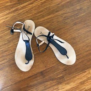 Repetto Paris Leather tongue Sandal Black